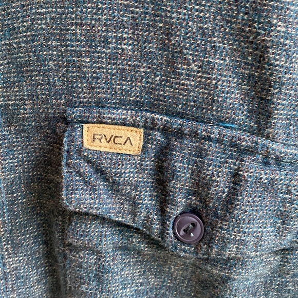 RVCA Mens Flannel Button Shirt - Picture 2 of 7